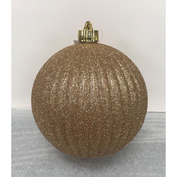 Holiday Time Gold Glitter Pumpkin 6" Shatterproof Christmas Ornament 1 Count - Walmart.com | Walmart (US)