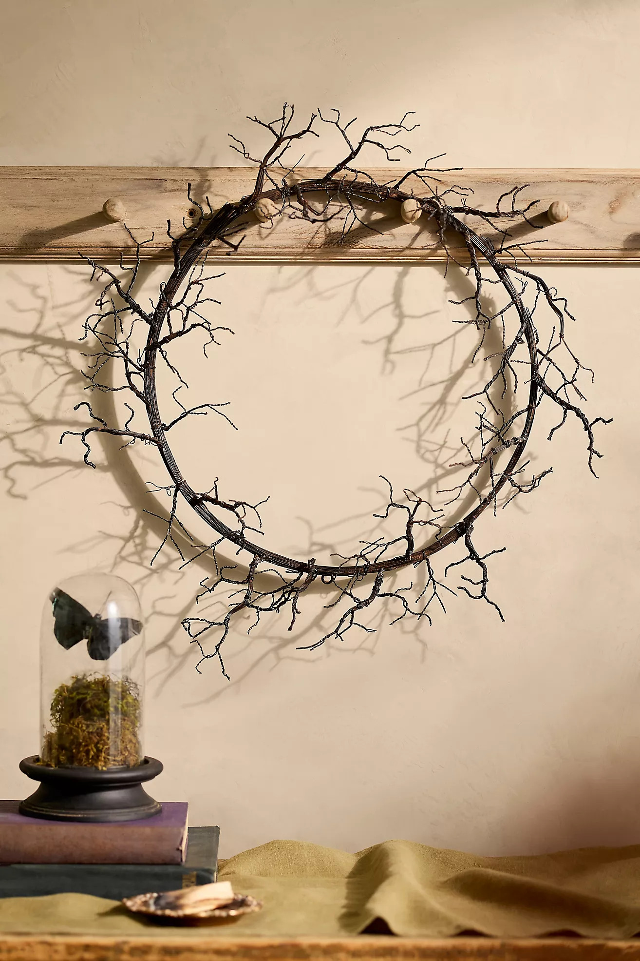 Spooky Iron Branch Wreath | Anthropologie (US)