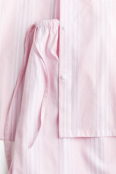 Pyjama shirt and bottoms - Light blue/White striped - Ladies | H&M GB | H&M (UK, MY, IN, SG, PH, TW, HK)