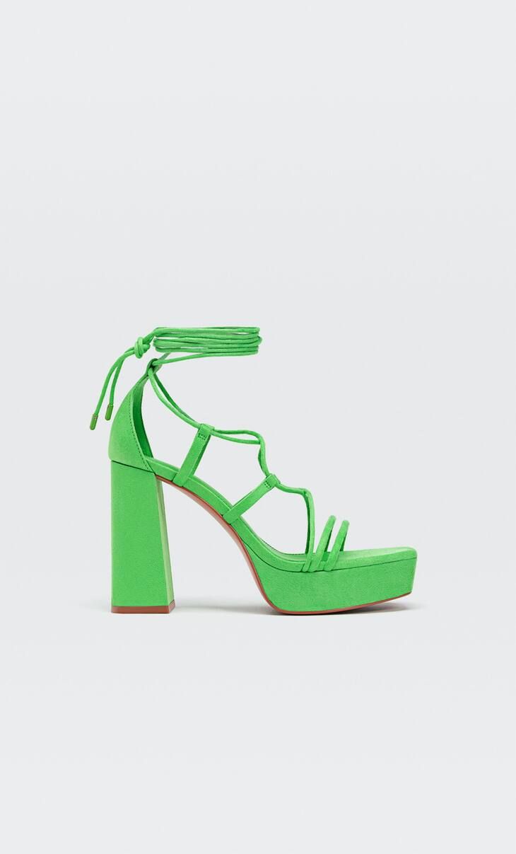 High-heel platform sandals - Women's fashion | Stradivarius United Kingdom | Stradivarius (UK)