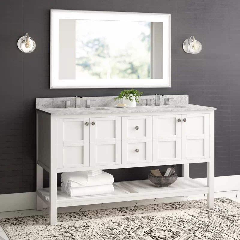 Caldwell 60" Double Bathroom Vanity Set | Wayfair North America