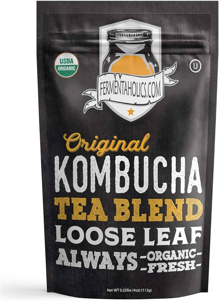 Fermentaholics USDA Certified Organic Kombucha Tea Blend 4 oz | Makes 11 Gallons | Kosher Certifi... | Amazon (US)