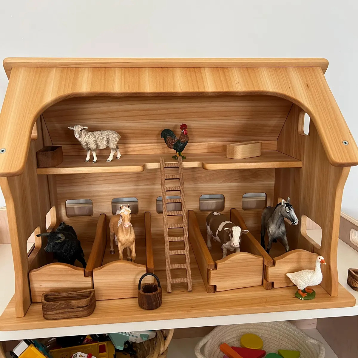 Wooden Farm "Godolphin" | Handmade Wooden Stable | Eco friendly toy | Montessori barn | Gift for ... | Etsy (US)