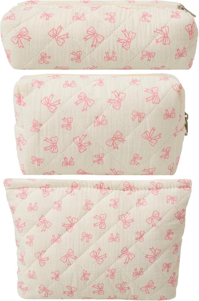 LYDZTION Makeup Bag Cosmetic Bag for Women,1Pcs Large Capacity Makeup Bags and 1Pcs Pencil Case M... | Amazon (US)