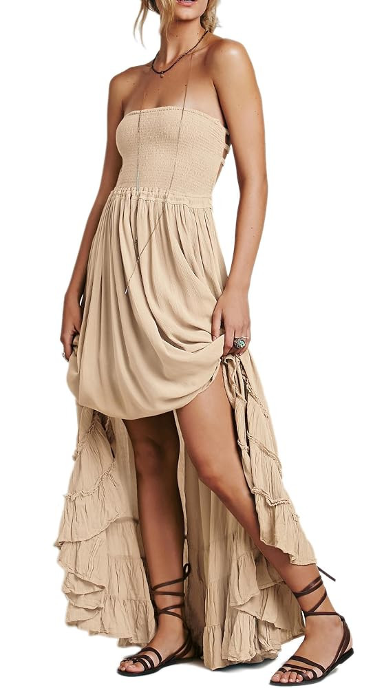 R.Vivimos Womens Summer Boho Sexy Backless Long Dresses | Amazon (US)