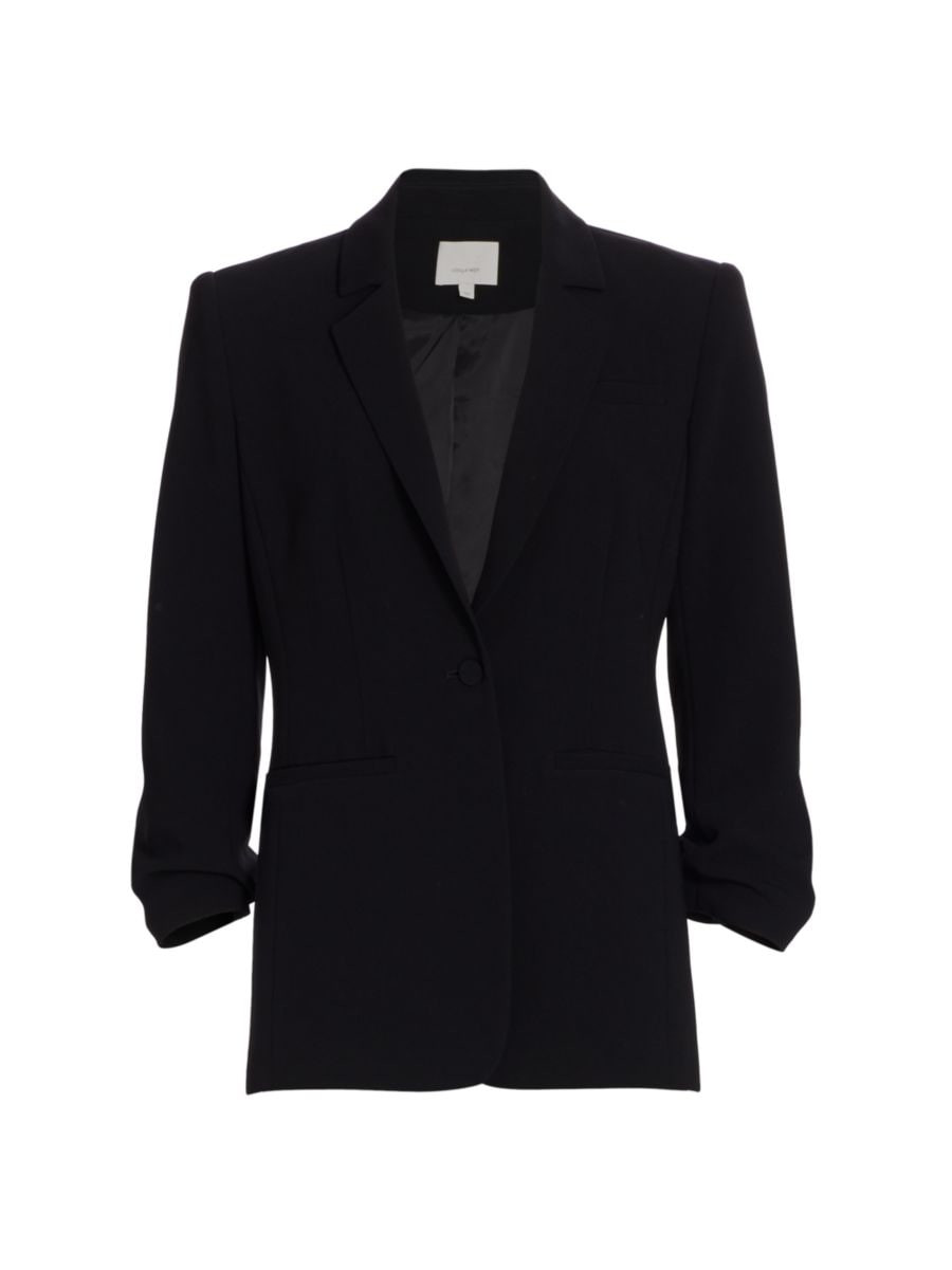 Khloe Crepe Ruched Blazer | Saks Fifth Avenue