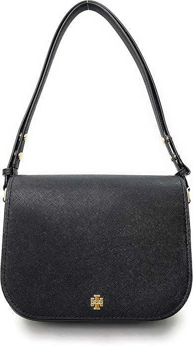Tory Burch Emerson Womens Saffiano Leather Crossbody Bag (Light Meadowsweet) | Amazon (US)