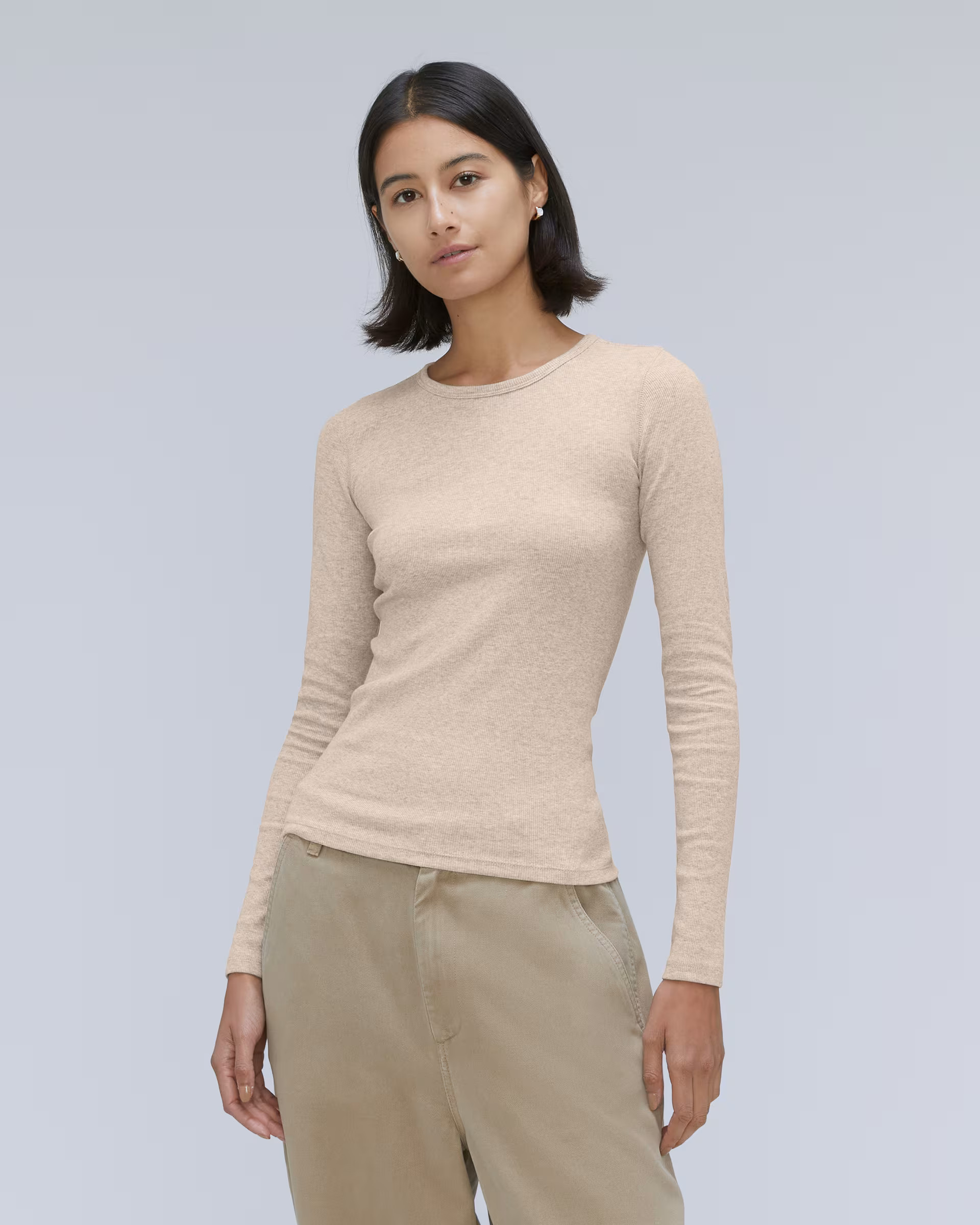 The Supima® Micro-Rib Long-Sleeve Crew | Everlane