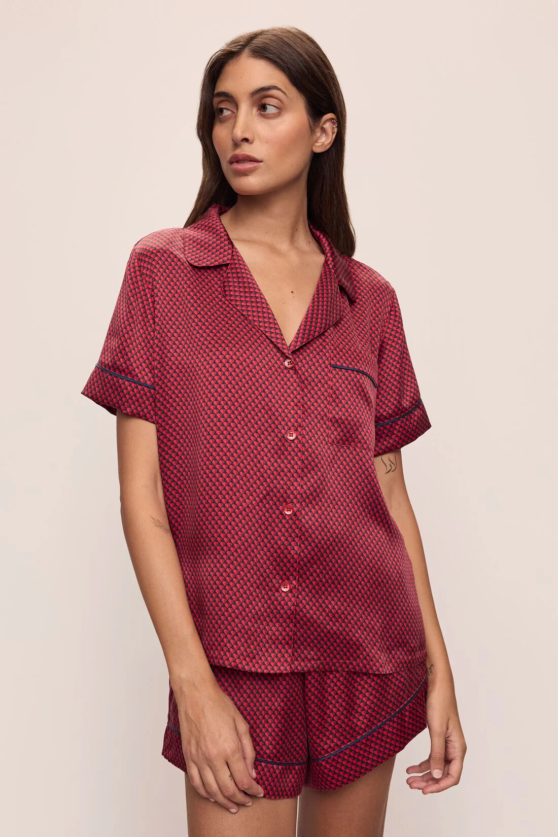 Inez Washable Silk Printed Short PJ Set | Eberjey