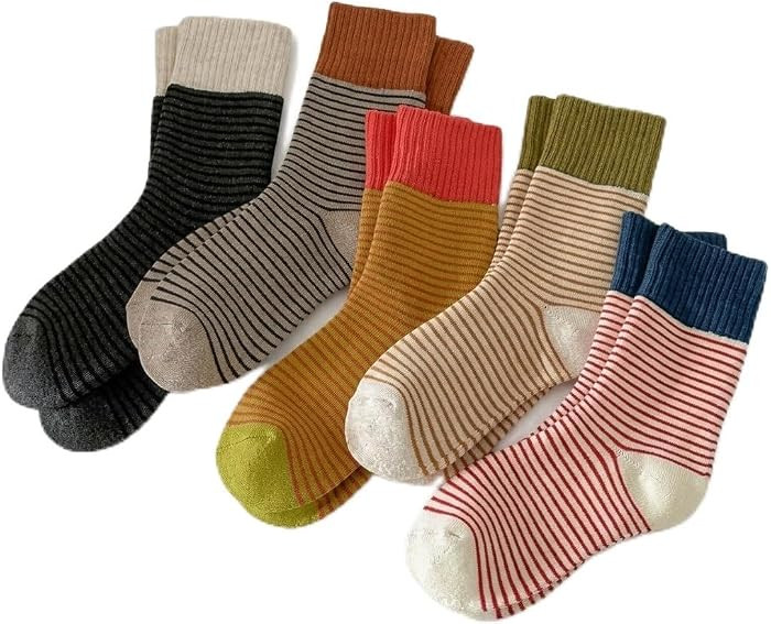 Aimery Women\u2019s 6-Pack Ankle Socks - 100% Cotton Cushioned Crew Socks for Women | Amazon (US)