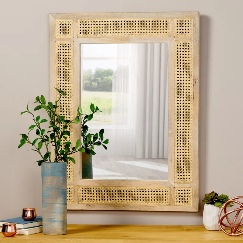 Woodhouse Wood Rectangle Wall Mirror | Wayfair North America