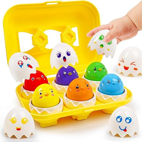 Toddler Montessori Easter Eggs Toys - Early Preschool Educational Learning Fine Motor Skills Colo... | Amazon (US)