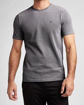 Solid Moisture-Wicking Pique Crew Neck T-Shirt | Express