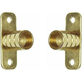3/8" Rodding Inside Mount Rod Brackets - Brass Plated - One Pair | Amazon (US)