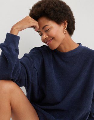 Aerie The Chill Cozy Crew Sweatshirt | American Eagle Outfitters (US & CA)