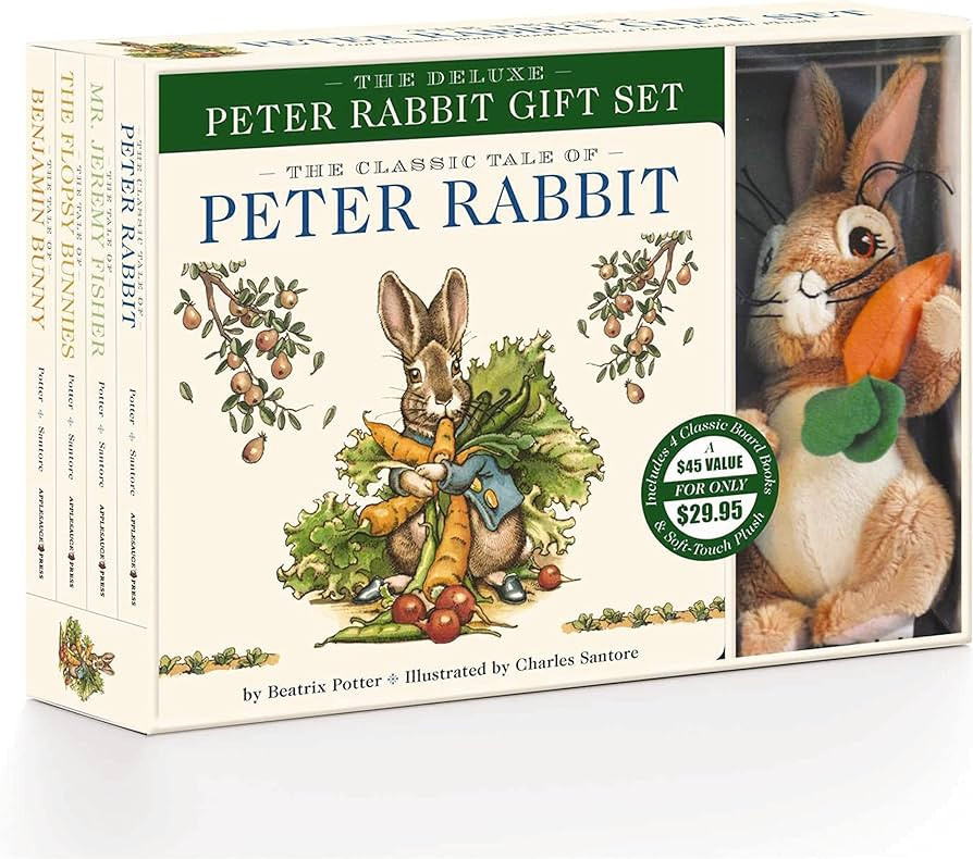 The Peter Rabbit Deluxe Plush Gift Set: The Classic Edition Board Book + Plush Stuffed Animal Toy... | Amazon (US)