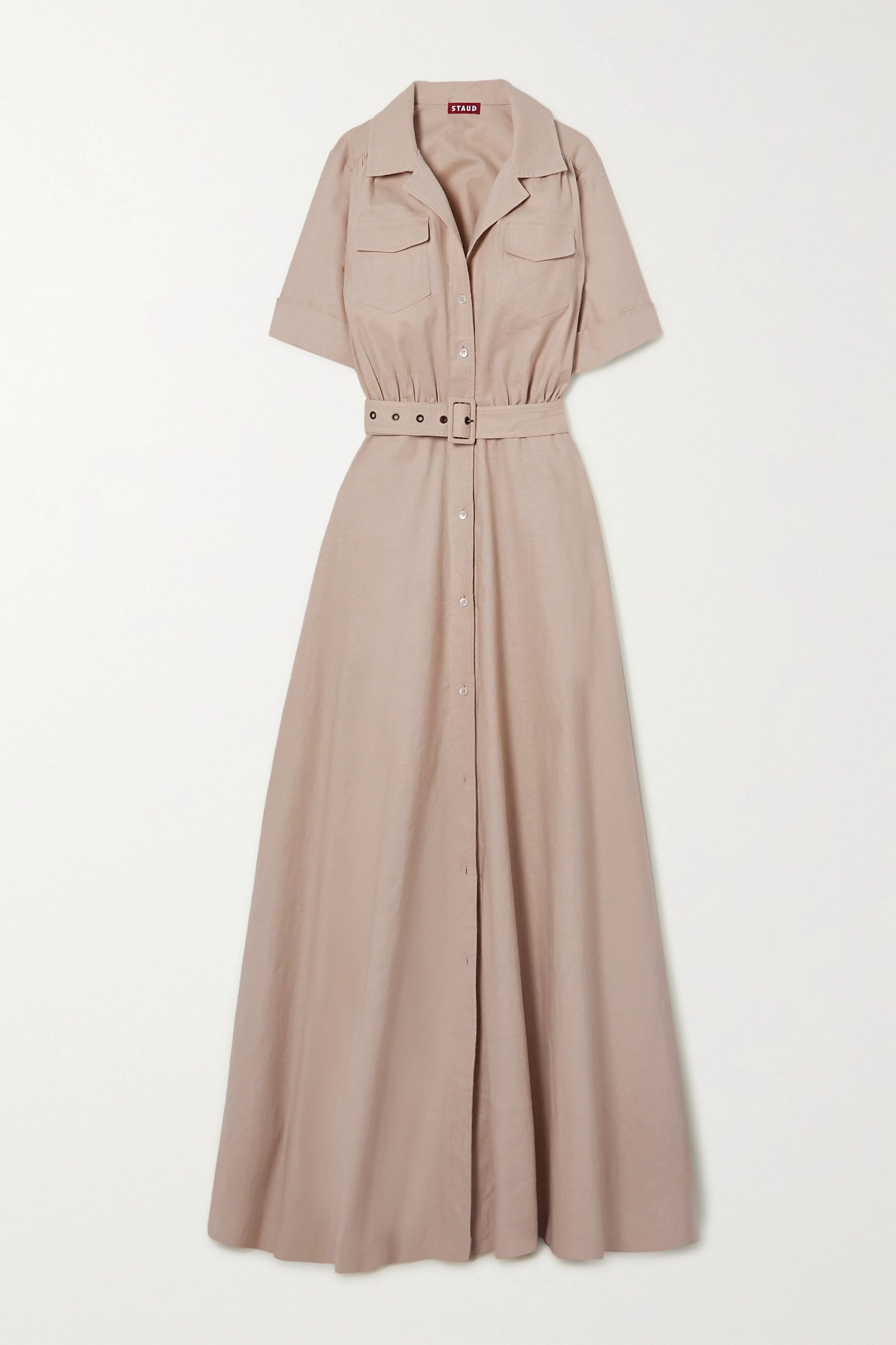 Millie belted linen-blend maxi shirt dress | NET-A-PORTER (UK & EU)