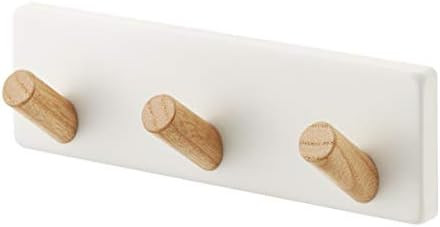 Yamazaki Home Wooden Magnetic Peg Rack-Hook Hanging Mounted Wall Organizer, One Size, White | Amazon (US)