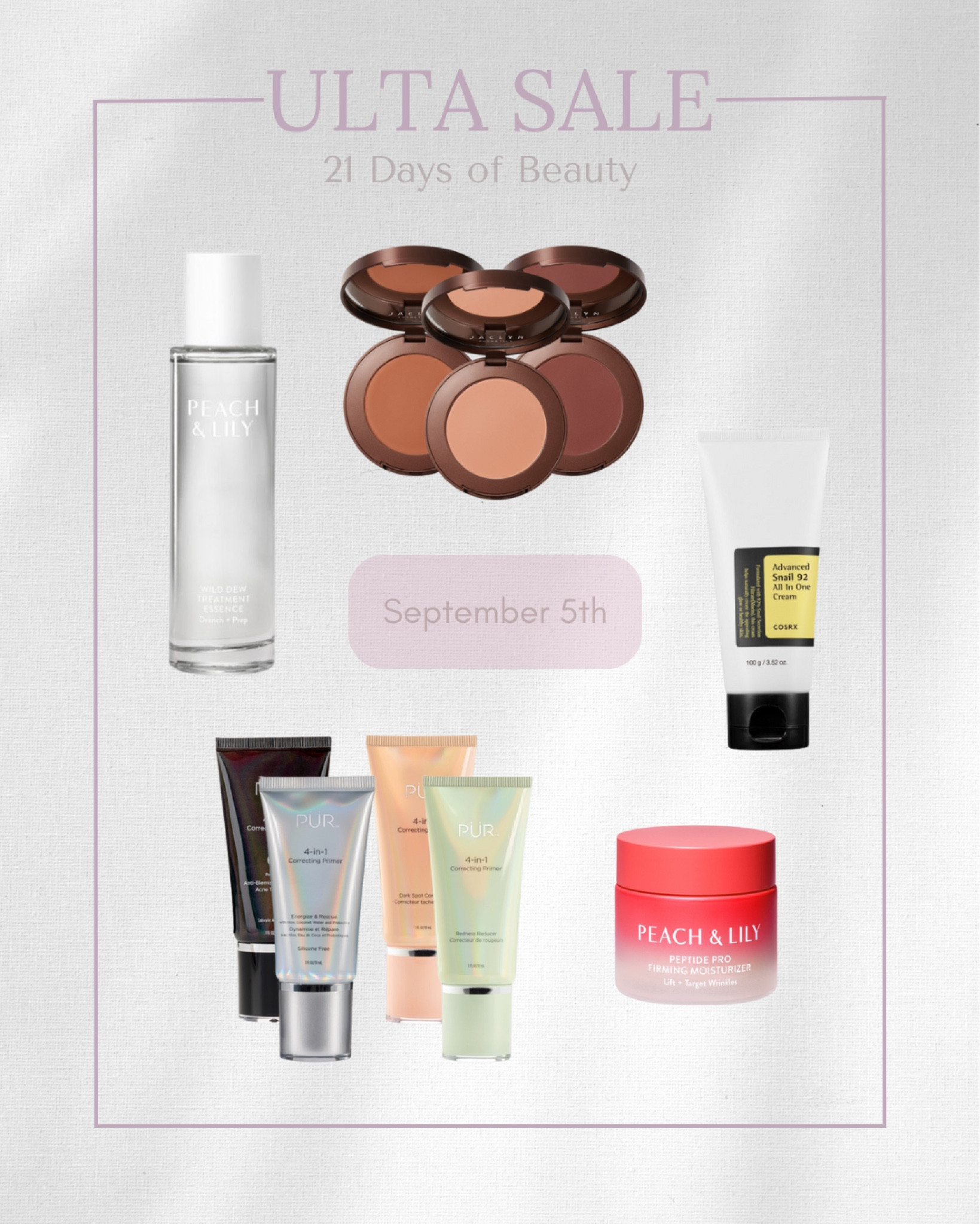 Ulta’s 21 Days of Beauty sale! If you have been eyeing any of these products, but did not want to pay full price for them, now is your chance. Everything that I have tagged is 50% off only today — September 5th! Click below to shop! Follow me @vit.amina.h to stay updated during Ulta’s 21 Days of Beauty!

{ULTA Sale, peach & lily, Makeup primers, skincare, bronzer, beauty sale, skincare sale, Skincare must haves, makeup must have, ULTA beauty, ULTA skincare, LTKFind}

#LTKbeauty #LTKSale #LTKunder50