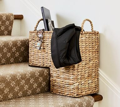 Seagrass Handcrafted Staircase Basket | Pottery Barn (US)