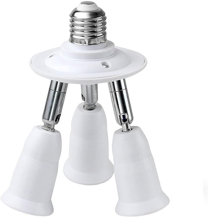 JACKYLED 3 in 1 Light Socket Splitter E26 E27 Adapter Converter for Standard LED Bulbs 360 Degree... | Amazon (US)
