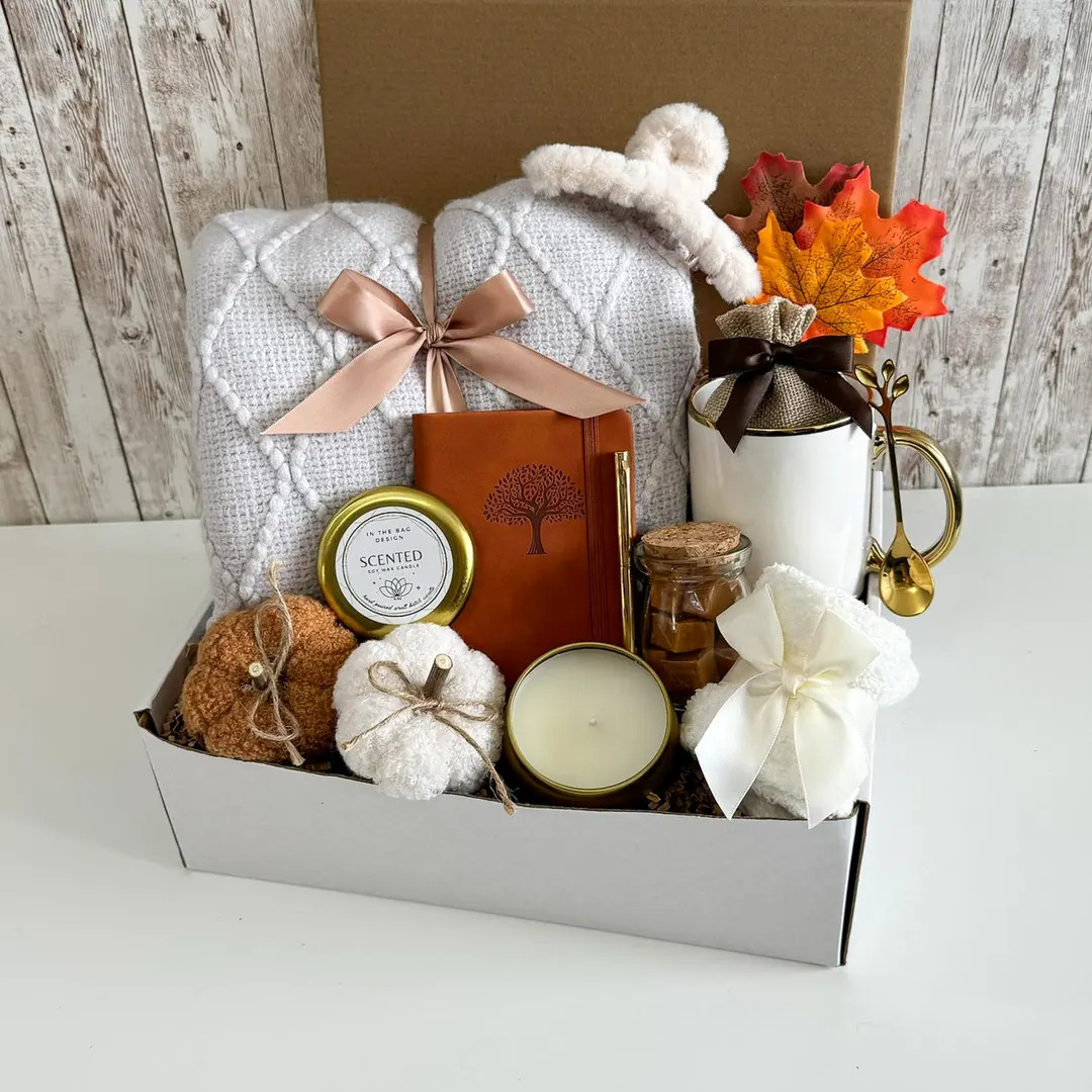 Hygge Pumpkin Fall Gift Box, Boo Basket, Spooky Season Gift, Cozy Fall Gift Set, Harvest Gift, Pu... | Etsy (US)