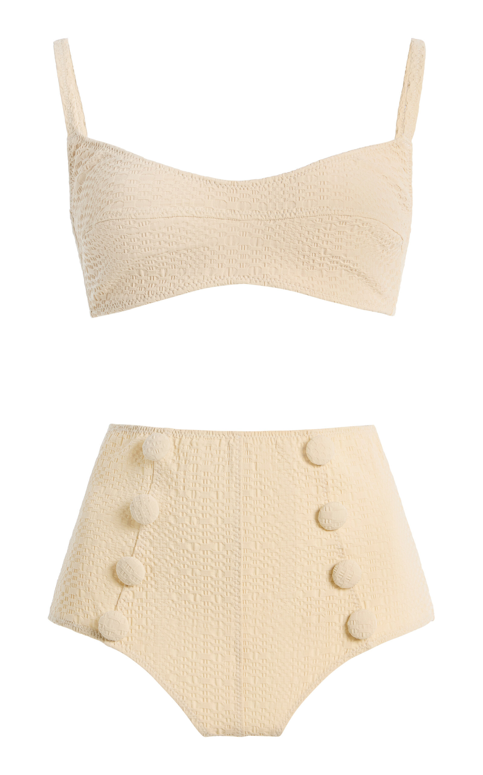 Seersucker Balconette High-Waist Bikini | Moda Operandi (Global)