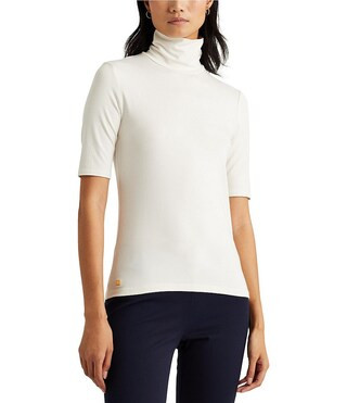 Lauren Ralph Lauren Knit Jersey Turtleneck Top | Dillards Inc.