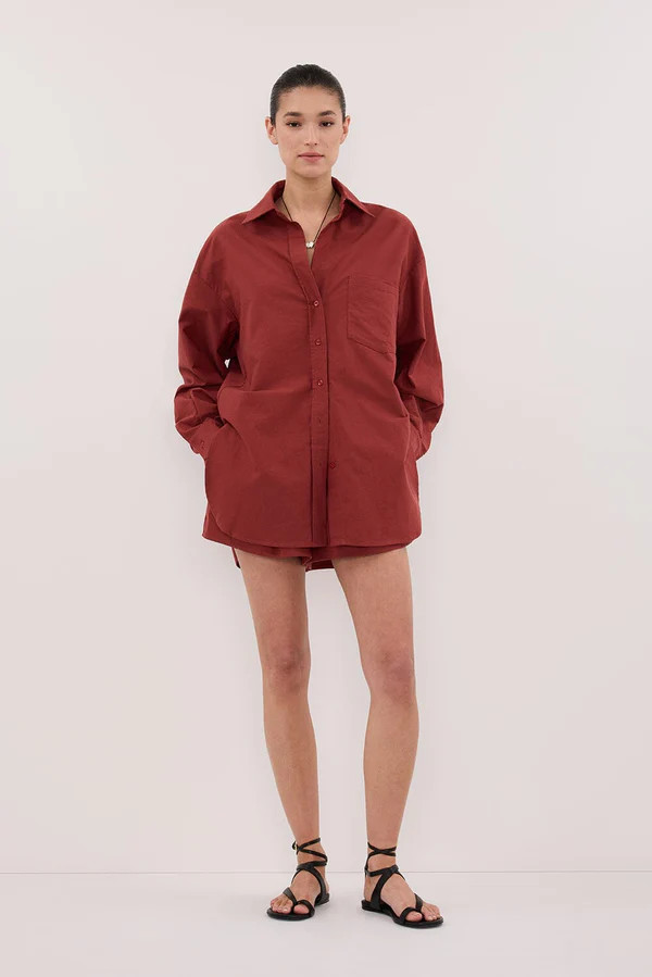 RHEA 2.0 SAHARA OVERSIZED COTTON SHIRT | DISSH