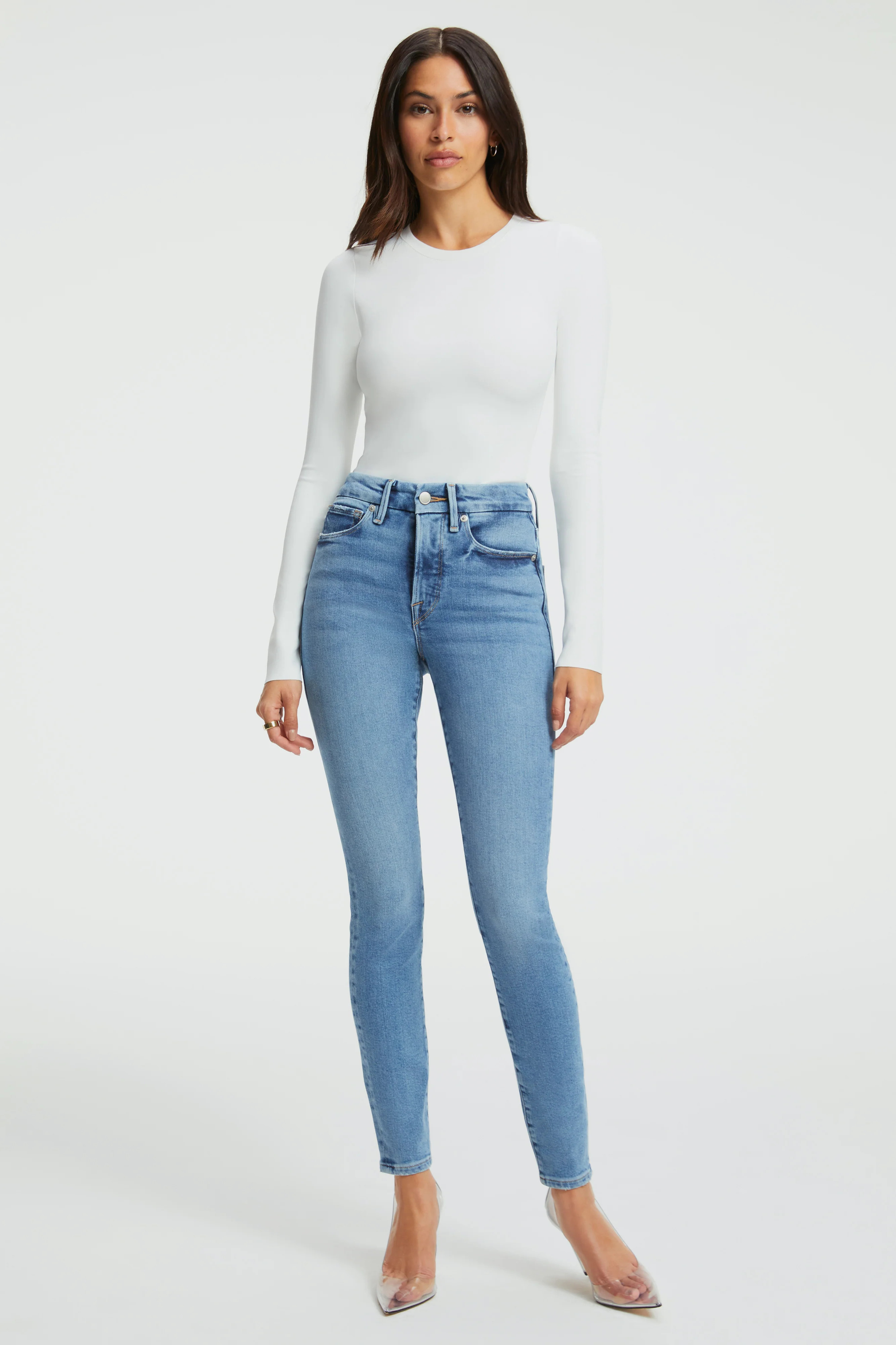 GOOD LEGS SKINNY LIGHT COMPRESSION JEANS | INDIGO268 - GOOD AMERICAN | Good American