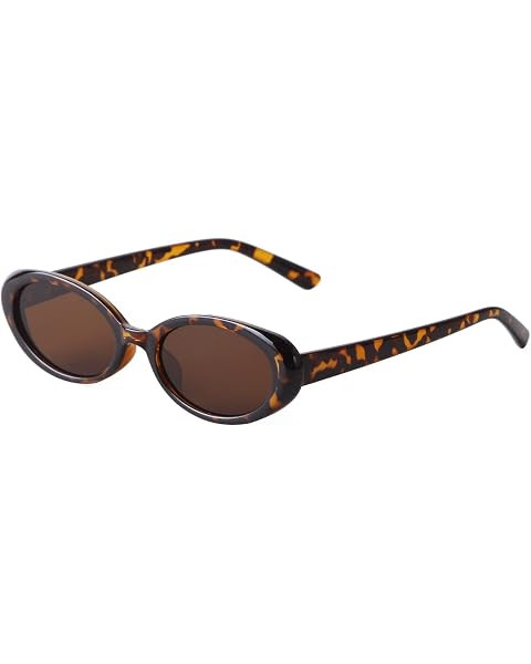 Breaksun Retro Oval Sunglasses for Women Men Fashion Small Oval Sunglasses 90s Vintage Shades | Amazon (US)