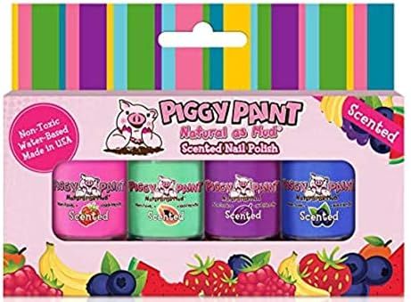 Piggy Paint Scented 100% Non-toxic Girls Nail Polish - Safe, Chemical Free Low Odor for Kids, 4 P... | Amazon (US)
