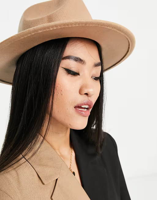 In The Style x Perrie Sian fedora hat in cream | ASOS (Global)