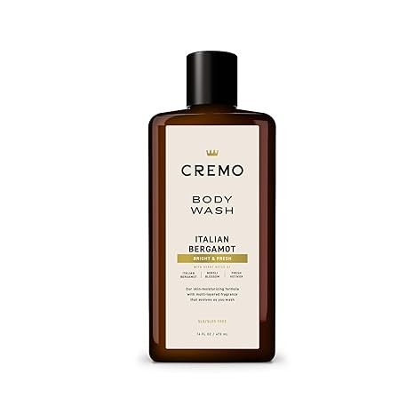 Cremo Gel de baño para hombre, notas de bergamota italiana, flor de neroli y vetiver fresco, ber... | Amazon (US)