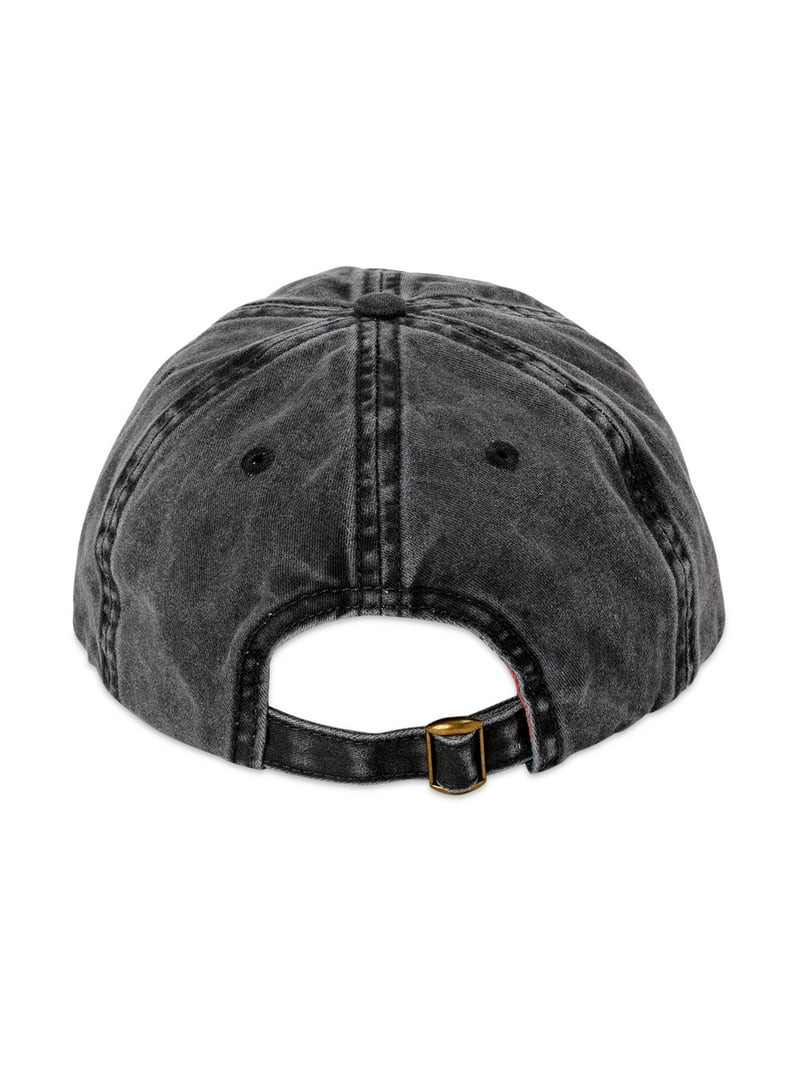 Time and Tru Women's Washed Cotton Twill Embroidered Bad Hair Day Baseball Hat Black Soot | Walmart (US)