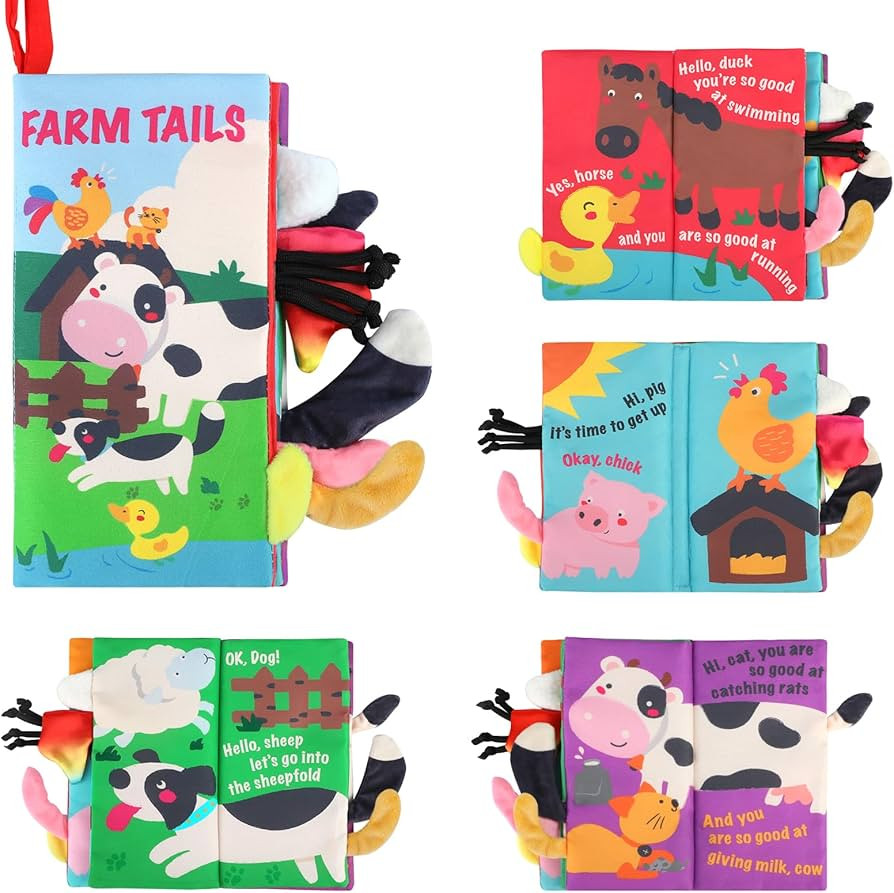 beiens Soft Toys Baby Cloth Books, Touch and Feel Crinkle Books for Babies, Infants & Toddler, Ea... | Amazon (US)