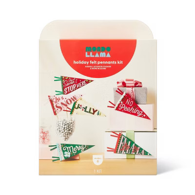 Christmas Craft Embellished Felt Pennant Décor Kit - Mondo Llama™ | Target