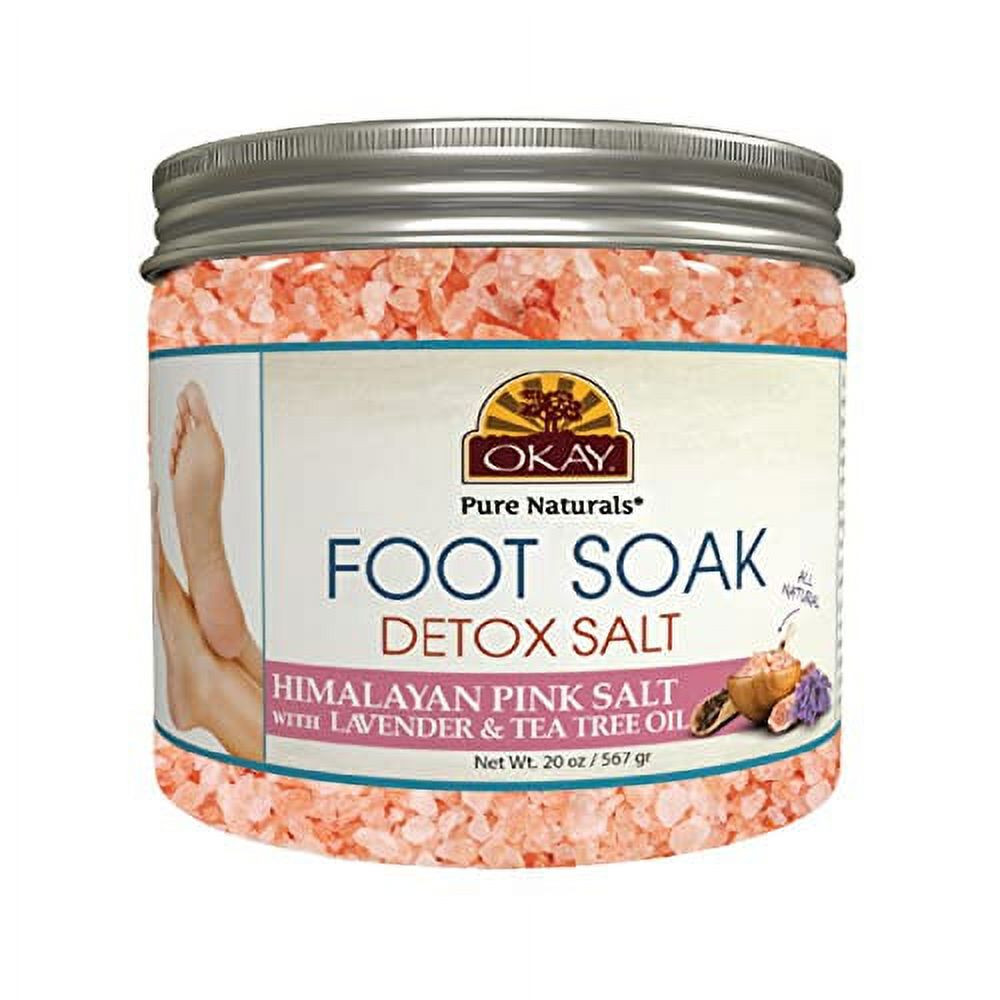 Okay Himalayan Pink Salt Foot Soak With & Tea Tree Oil, lavender, 20 Ounce | Walmart (US)