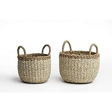 Fab Habitat Storage Basket Set with Handles - Handmade, Natural, Seagrass - Wicker Organizer for ... | Amazon (US)