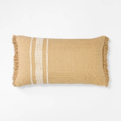 Oversized Woven Striped Lumbar Throw Pillow Neutral/Cream - Threshold™ designed with Studio McGee: Cotton Fabric, Indoor Use | Target