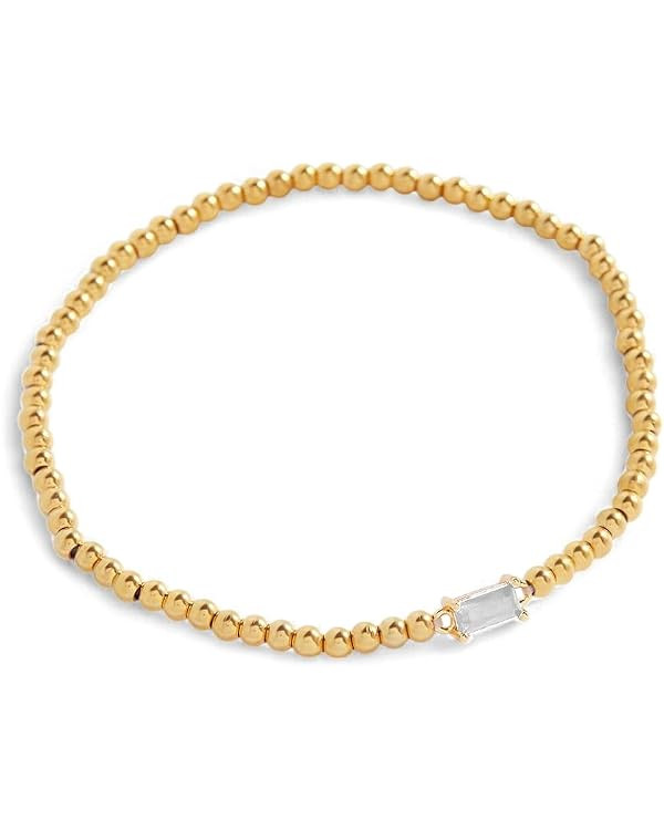 Mint & Lily Gold Beaded Birthstone Bracelets for Women – 18k Gold Plated Stainless Steel Bracel... | Amazon (US)
