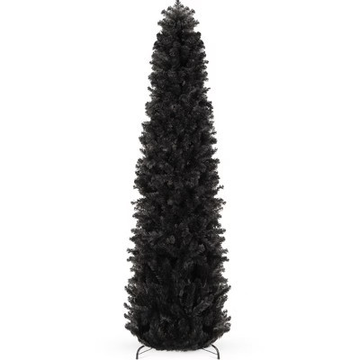 Best Choice Products 6ft Black Artificial Holiday Christmas Pencil Tree w/ 608 Tips, Metal Base | Target