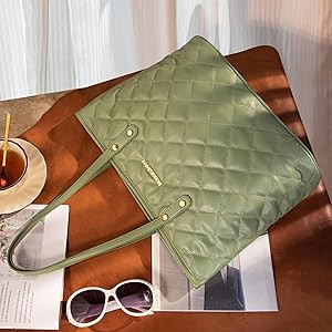 Montana West Quilted Handbag for Women Tote Purse Shoulder Bag Large Fashion Hobo Purse | Amazon (US)