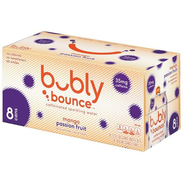 bubly bounce Mango Passion fruit Sparkling Water - 8pk/12 fl oz Cans | Target