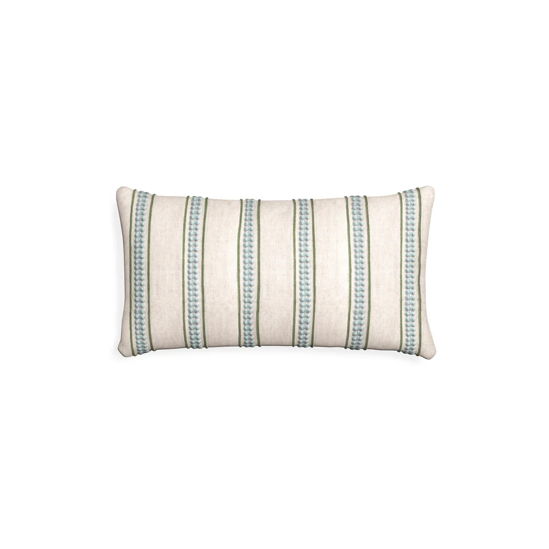 Green Embroidered Throw Pillow: Margot Fern | Pepper Home | Pepper