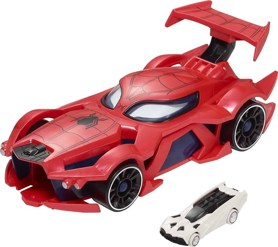 Mattel Marvel Hot Wheels Spider-Man Web-Car Set with Toy Character Car and Launcher, Kid-Activate... | Amazon (US)