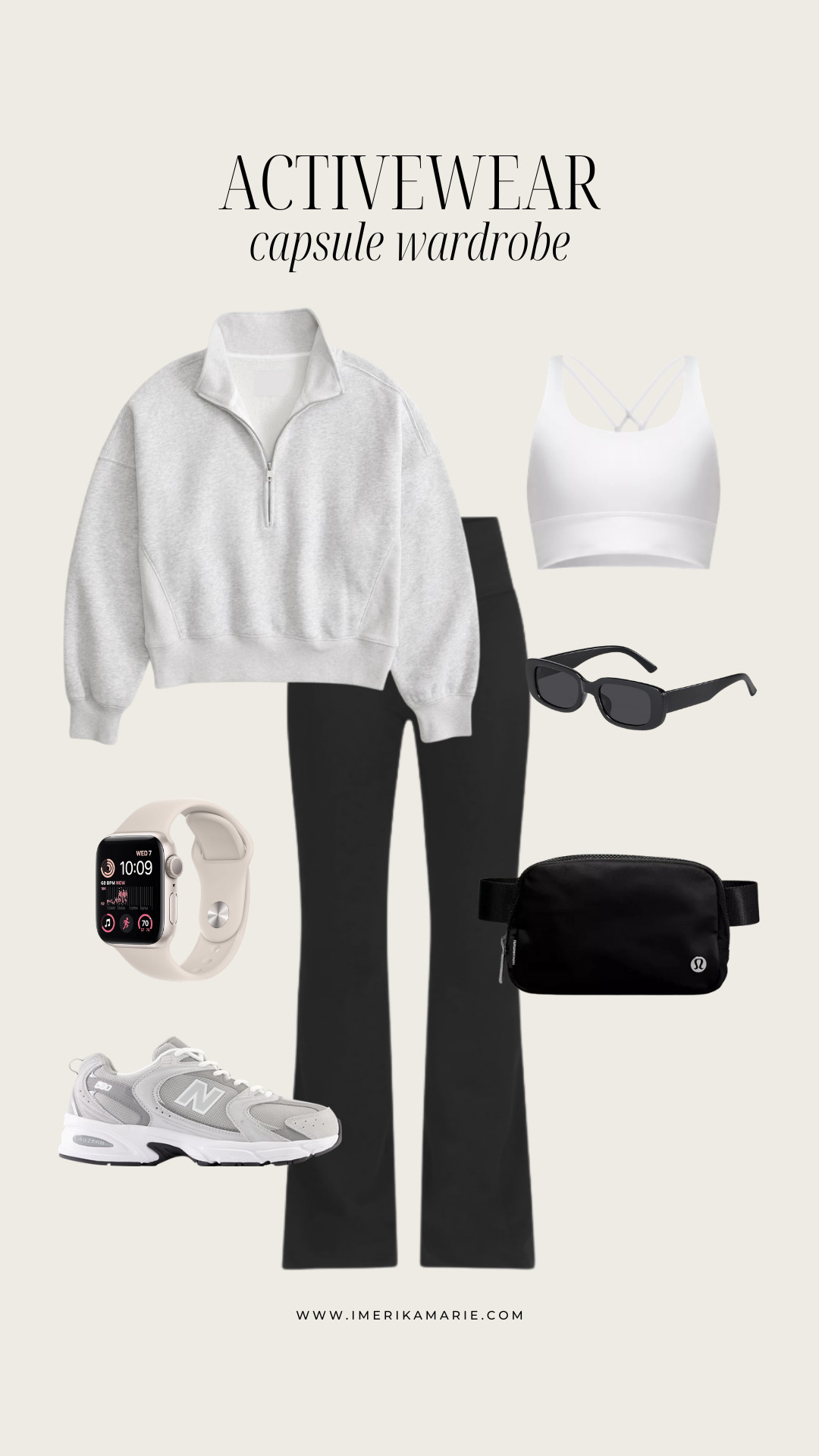 Activewear Capsule Wardrobe. Activewear outfit. Fitness outfit. Gym outfit. Pilates outfit. Hiking outfit. Running outfit. Fitness shoes. Fitness bag. Gym shoes. Gym bag. 

 

#LTKActive #LTKFindsUnder100 #LTKStyleTip