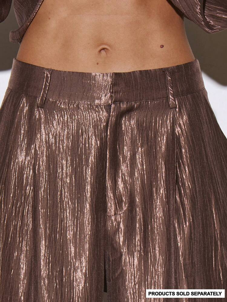 Flowy Pleated Wide Leg Troy’ses | SHEIN