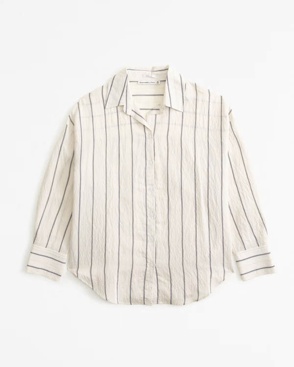 Women's Oversized Breezy Shirt | Women's Tops | Abercrombie.com | Abercrombie & Fitch (US)