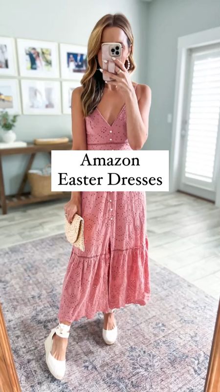 Amazon Easter dress. Amazon wedding guest dress. Baby shower dress. Wedding shower dress. Spring wedding guest. Vacation dress. Amazon tie-up espadrilles (TTS). 

*Wearing smallest size in each. Pink and white striped maxi was too big on me, just an FYI if we are similar size. 

#LTKbump #LTKshoecrush #LTKwedding